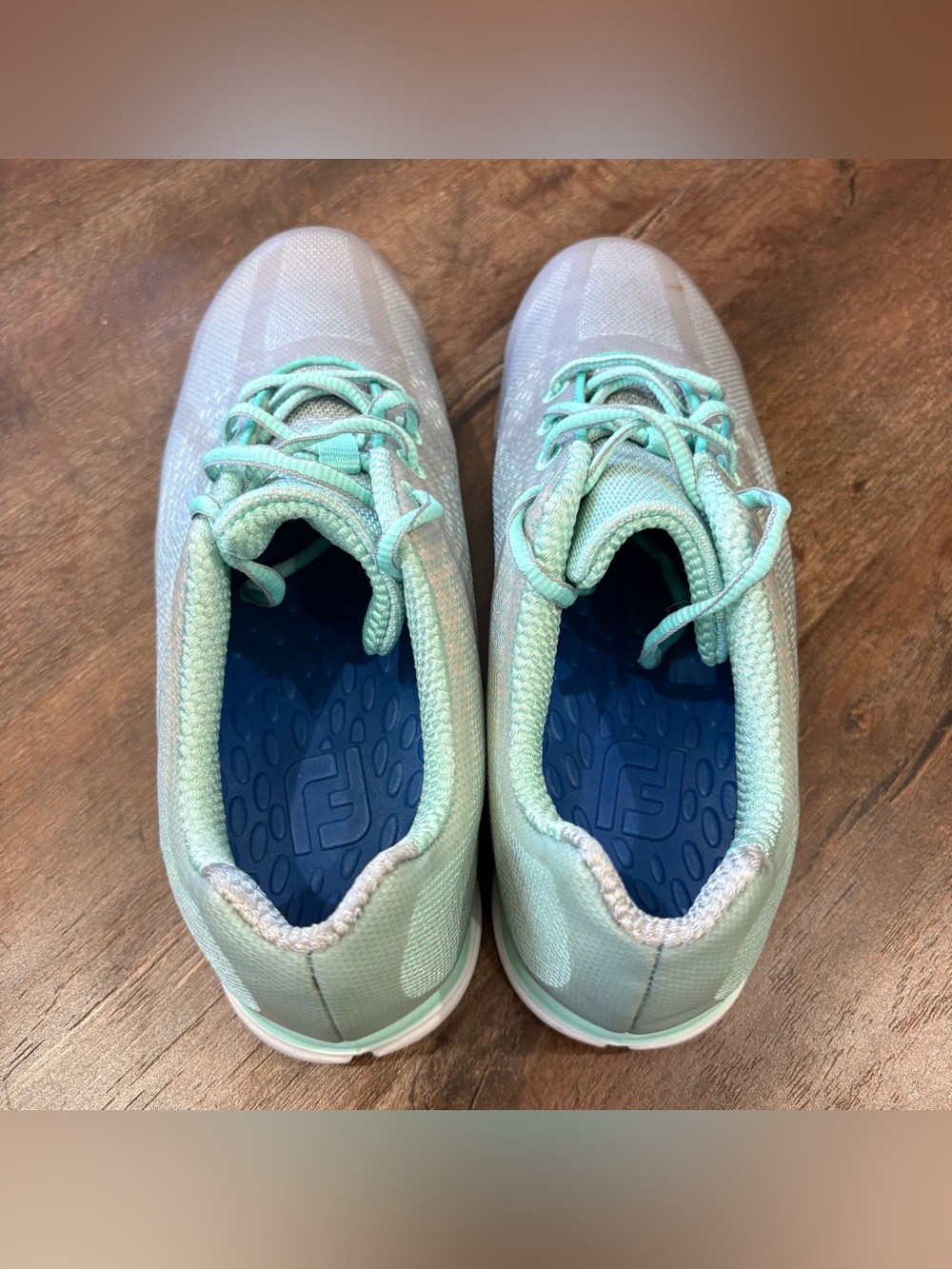 FootJoy Women’s Golf Shoes Size 9 M Gray Mint Aqua Spikeless 98013 - Picture 4 of 9